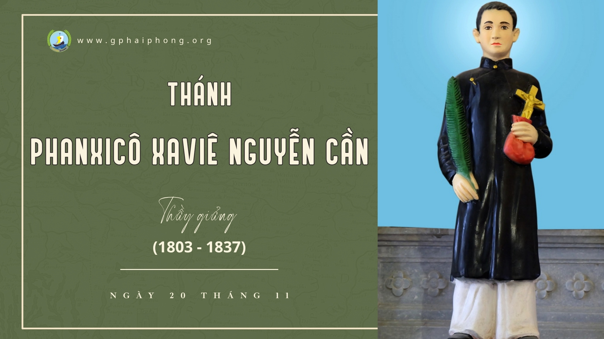 Thánh Phanxicô Xaviê Nguyễn Cần, tử đạo ngày 20 tháng 11 năm 1837